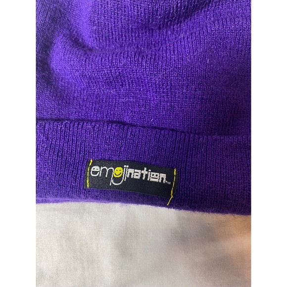 emojination Emoji Girls Beanie Hat Purple - Picture 2 of 2